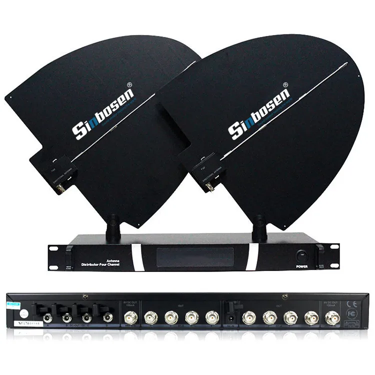 

Outdoor UHF microphone receiver 4 channel wireless microphone antenna, Black