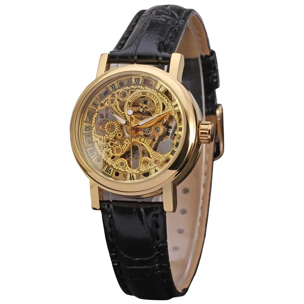 Small Size Ladies Jewelry Good Fit Watch Modern Style Relojes Hombre T-Winner Designer Skeleton Mechanical Hand Watches Women
