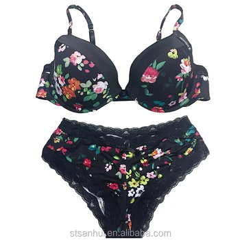New Design Ropa Interior Women Underwear Set With Beautiful Flower ...
