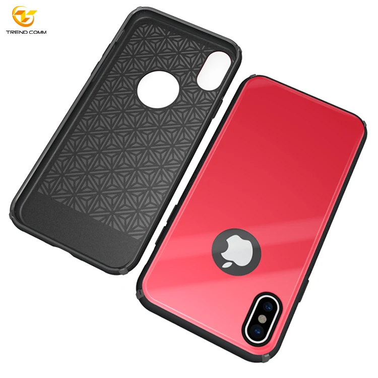 Tempered Glass  Degrees Hard Phone Case for Apple iPhone X