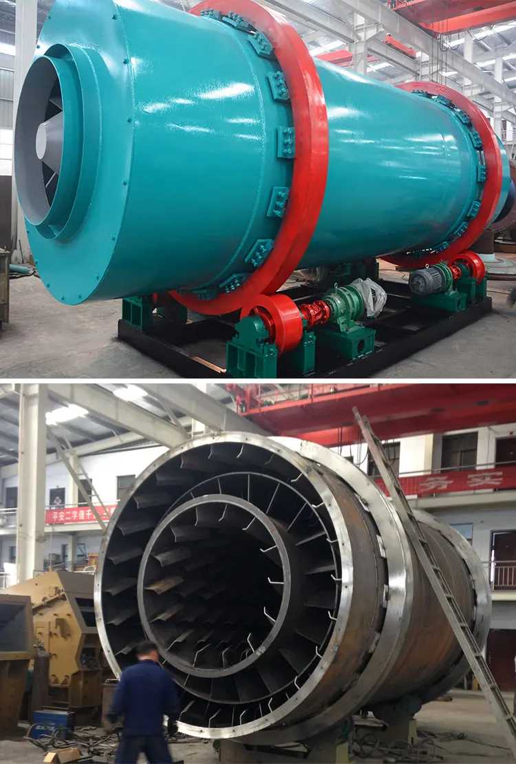 CE approved silica sand rotary dryer ore Three cylinder dryer price