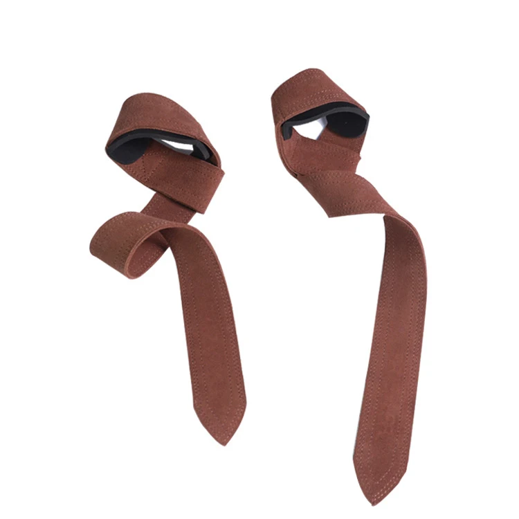 

Heavy Duty Forearm Weightlifting Wrist Weight Lifting Leather Straps, Brown