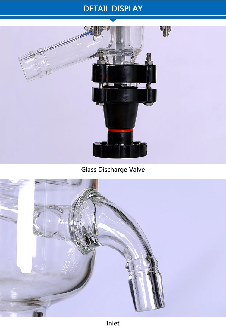 50L Laboratory Stirred double-layer Glass  Reactor