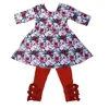 Baby Girls Floral Pattern Boutique Winter Clothing Sets