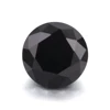 Synthetic Diamonds/3.25-6mm Round Machine Cut Black CZ Gemstone