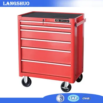 6 Drawers High Quality Tool Trolley Toolbox Cabinet Portable Tool