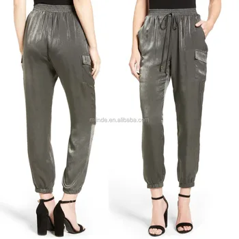 calça jogger feminina cetim