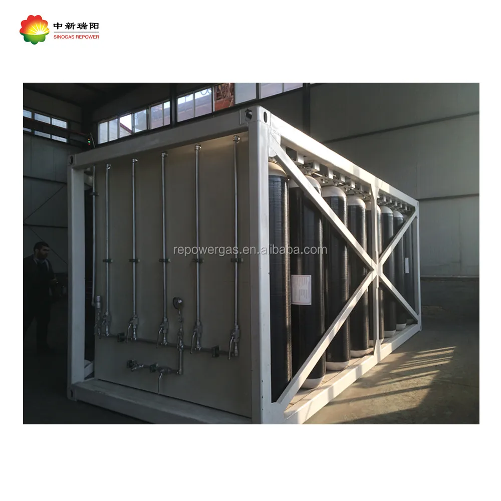 
10-40ft customized CNG cascade cylinder skid mounted container 