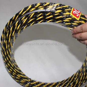 3 Core Woven Braided Cable Puller Yellow Black Color Heavy Duty Fish