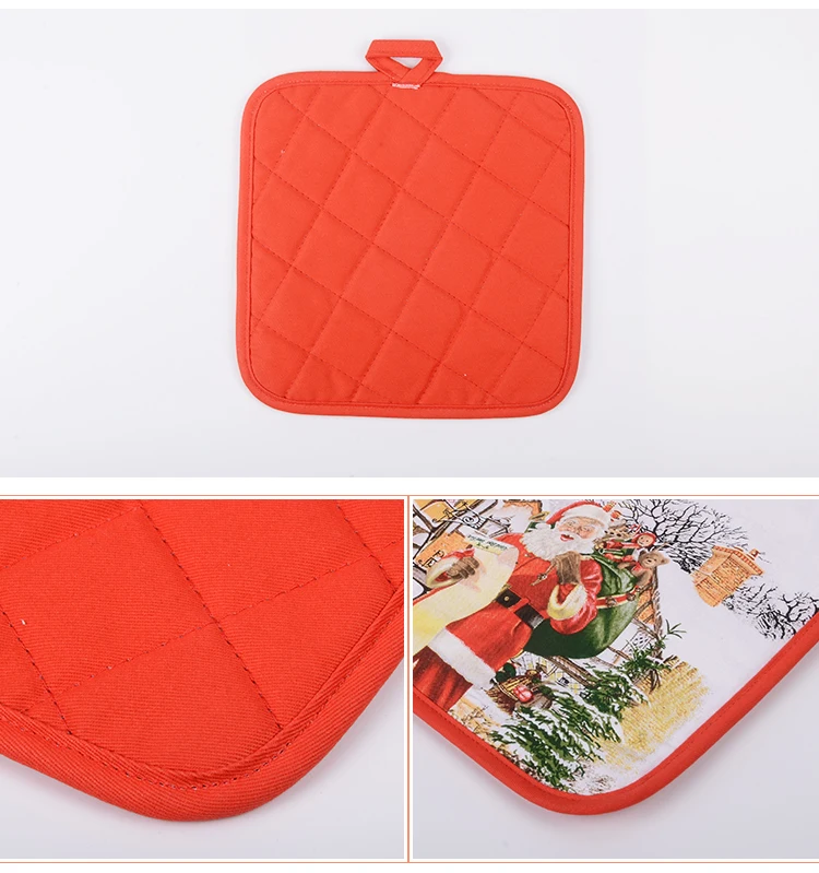 Wholesale Custom Design 100 Cotton Pot Holder With Christmas Pattern Buy Pot Holder With