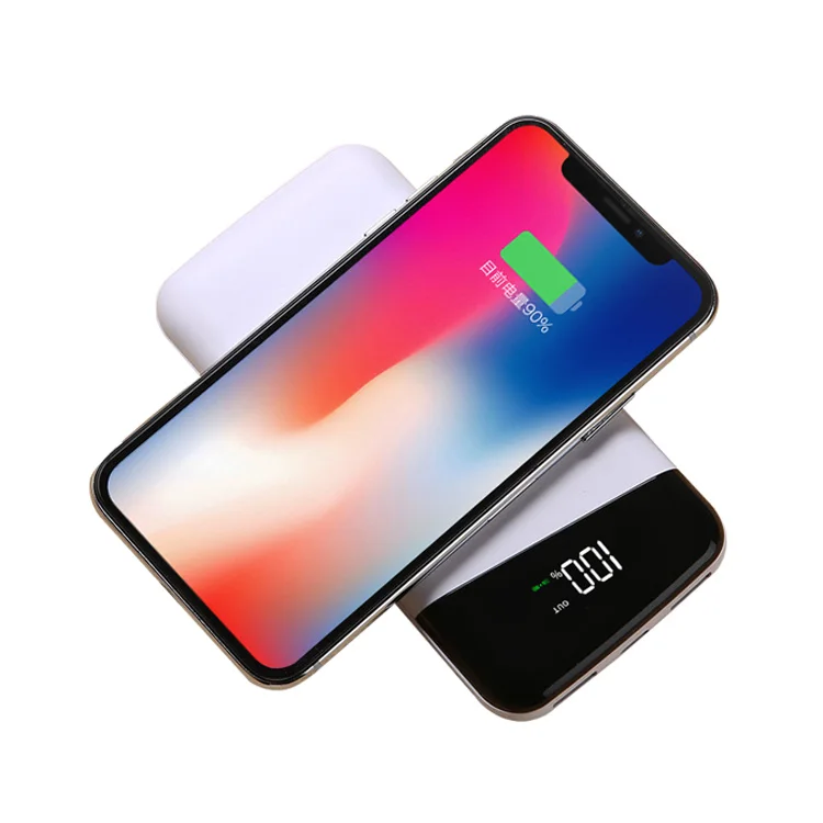 

Customized 10000mAh Fast Charge QI Power Bank portable External Battery Pack, N/a