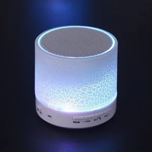 2019  Wireless Speakers Outdoor Portable colorful  Mini Speaker With LED Lights Support TF/FM Pocket Size Speaker