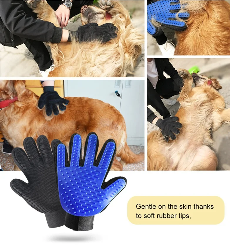 2 In 1 Pet Grooming Glove For Cats Brush Comb Cat Hackle Pet Deshedding