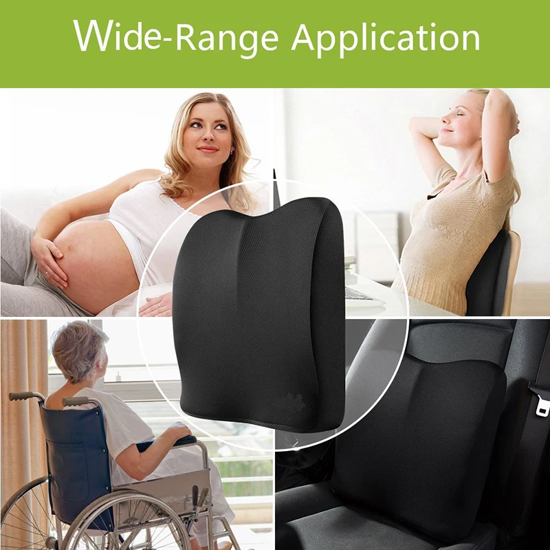 Memory Foam Lumbar Back Support Bus Driver Seat Cushion With Message