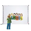 2018 new technology high resolution smart board with built in projector pen tray writing supply free software