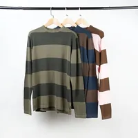 

Cotton long sleeve man t-shirt with striped pattern