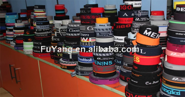 38MM Custom Thin Polyester Flat Jacquard Nylon Tape Jogger Pants Woven Webbing Strap For Garment