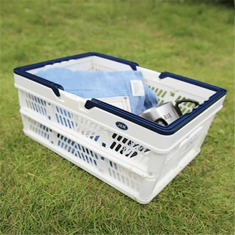 Bafuluo Promotional Hand Cheap Plastic Folding Basket With Two Handles Buy Plastic Folding