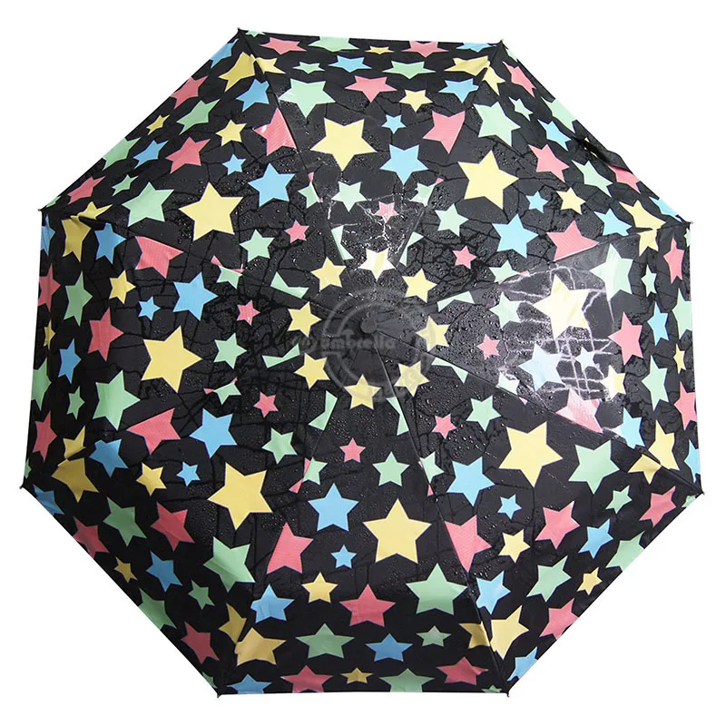 

new fashion color changing folding umbrella with logo prints, Customized color