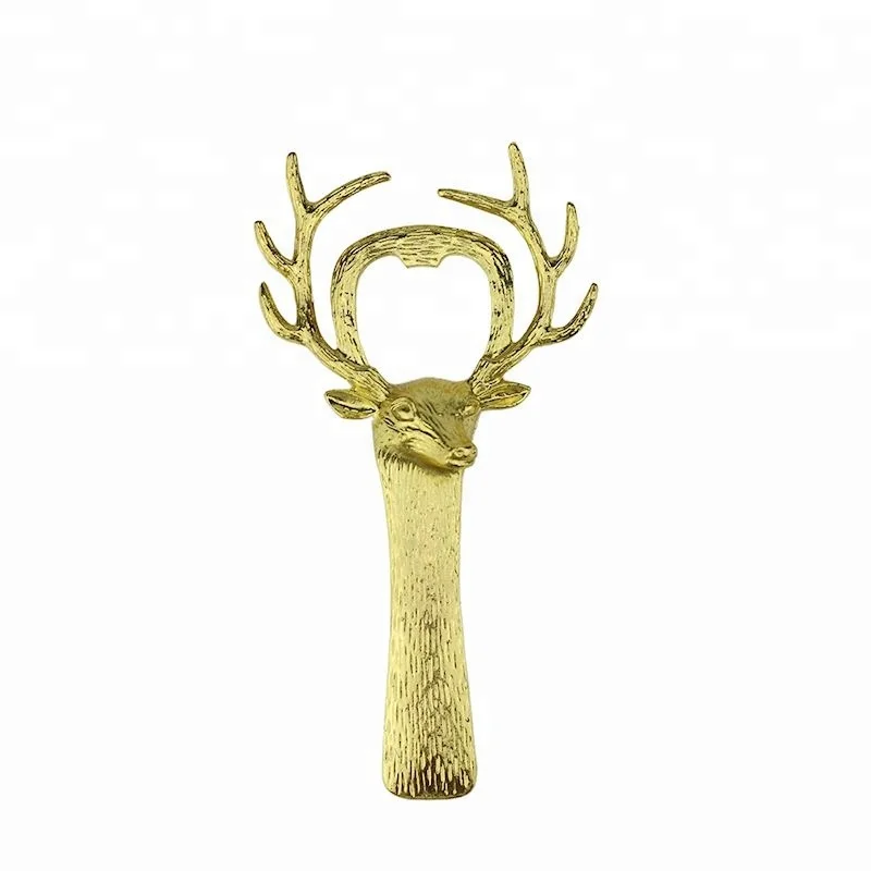 

Gold Silver Deer Head Metal Beer Bottle Opener