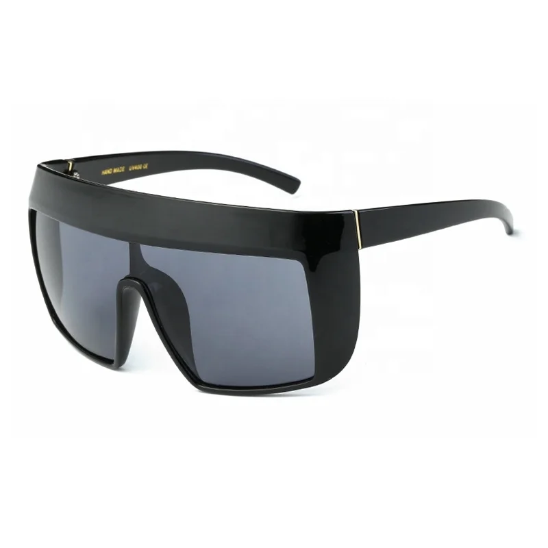 

2019 New Sunglasses Oversize women sunglasses Large frame reflective Sun glasses Wind Men Sun Glasses Retro square sunglasses, As picture