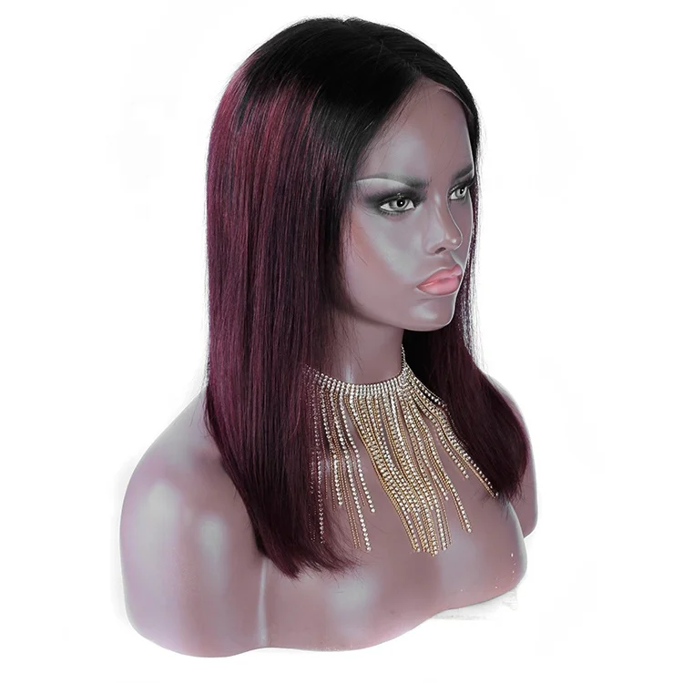 

Yvonne Real Hair Short Bob 99j Lace Front Wigs