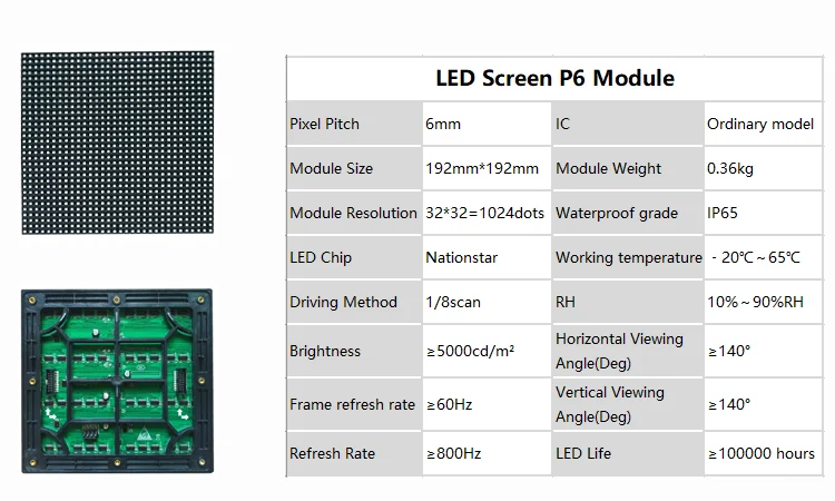 32x16 Outdoor Epistar Panel Waterproof Matrix Rgb Display ScreenP10 P8 P6 P5 P4 P3 P2  Module 