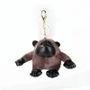bags charms accessories soft plush monkey keyring stuffed ape key chains plush orangutan keychain
