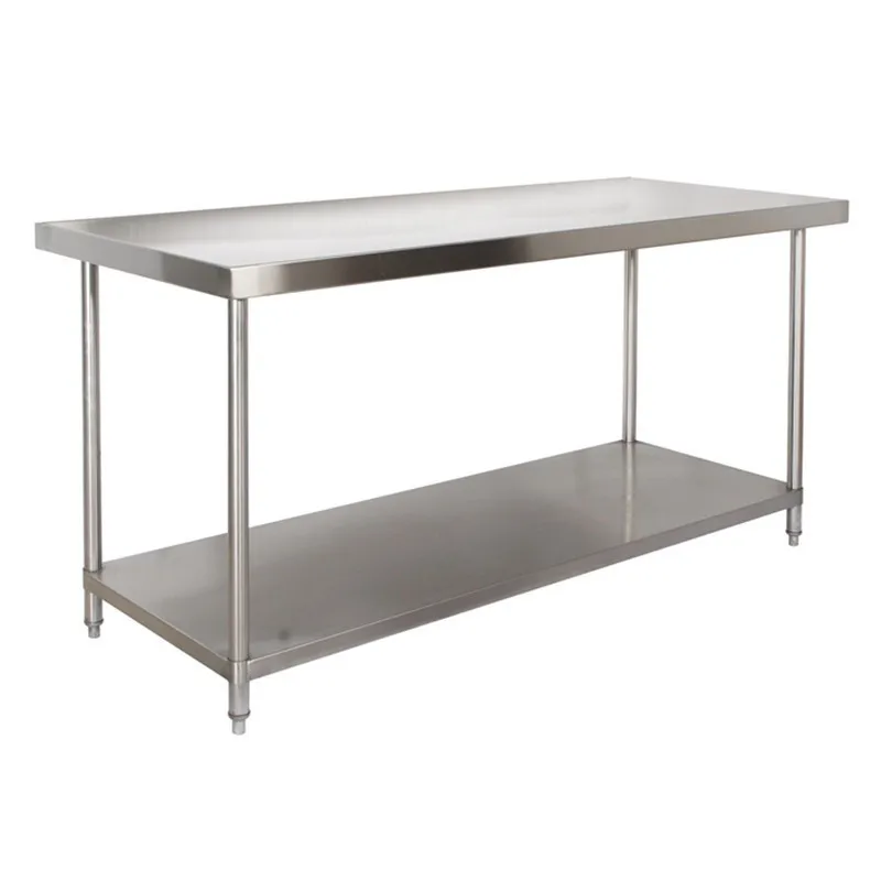 Stainless Steel Kitchen Worktable With Backsplash - Buy Worktable With ...