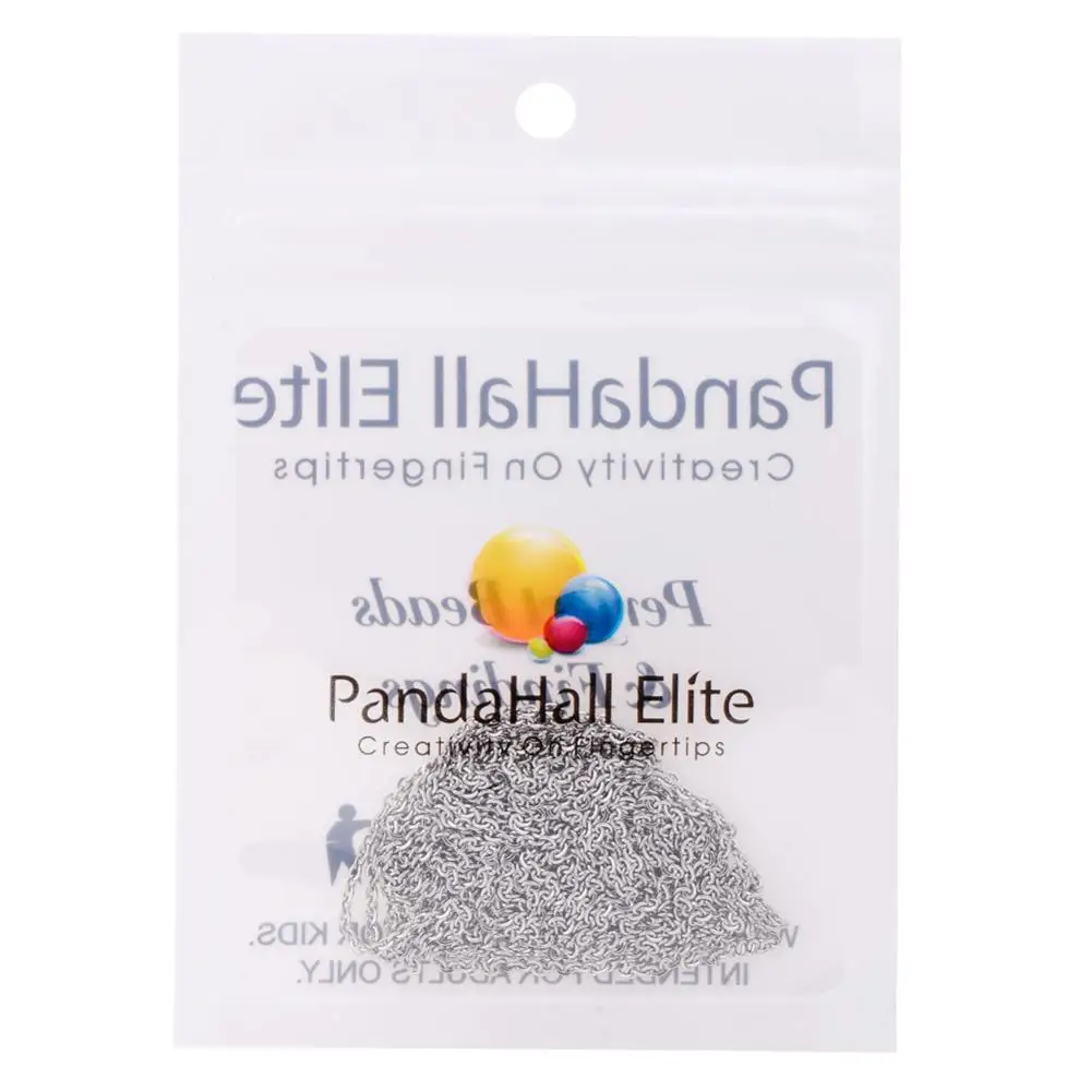 

PandaHall 316 Stainless Steel Cable Chains Rolo Chains Stainless Steel Color 1.5x1.5mm