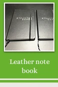 leather notebook print