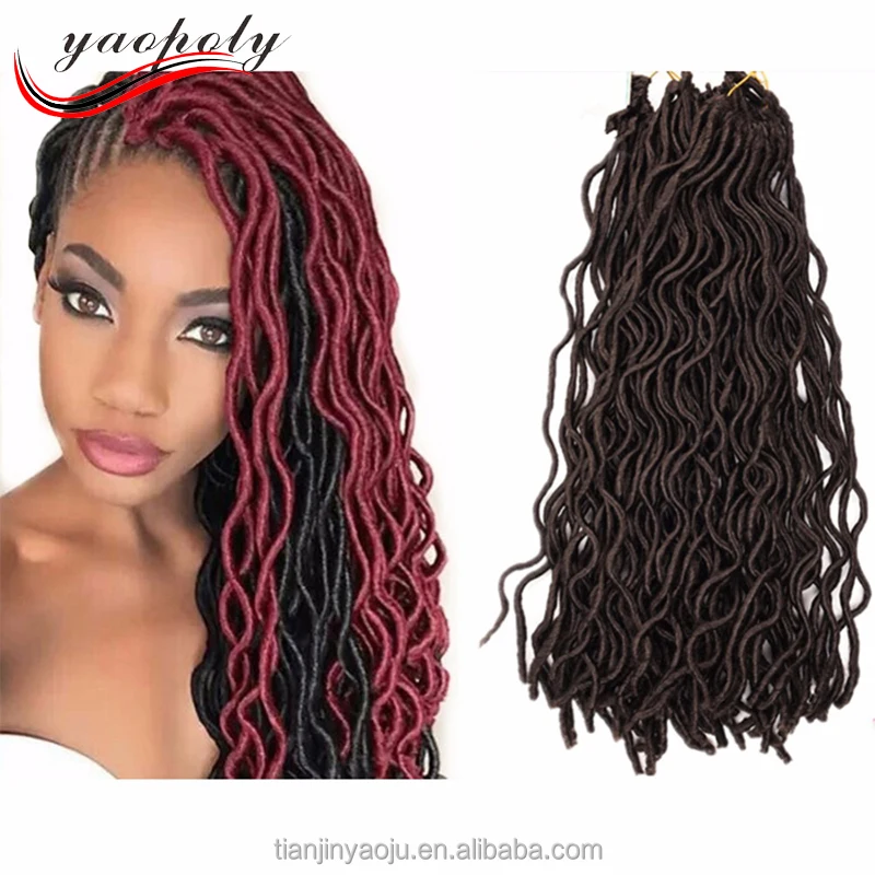 20 Soft Wavy Faux Locs Crochet Braids Curly Crochet Dreadlock