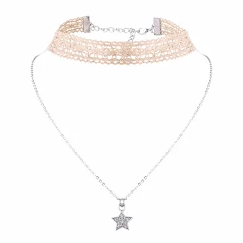 Pendentif étoile Collier Tatouage Rose Collier Ras De Cou En Dentelle Rétro Gothique Choker Buy Collier Ras Du Couensemble Colliertour De Cou