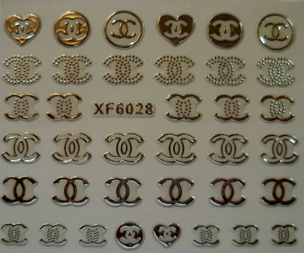 1 Sheet XFXF 3D gilded nail stickers affixed nail polish does not fade nail supplies wholesale