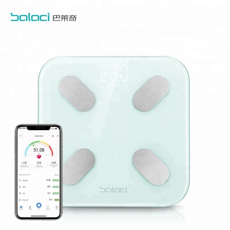 

EB8212 Smart Bathroom Body Fat Scale BMI White Color Scale Body Fat With APP