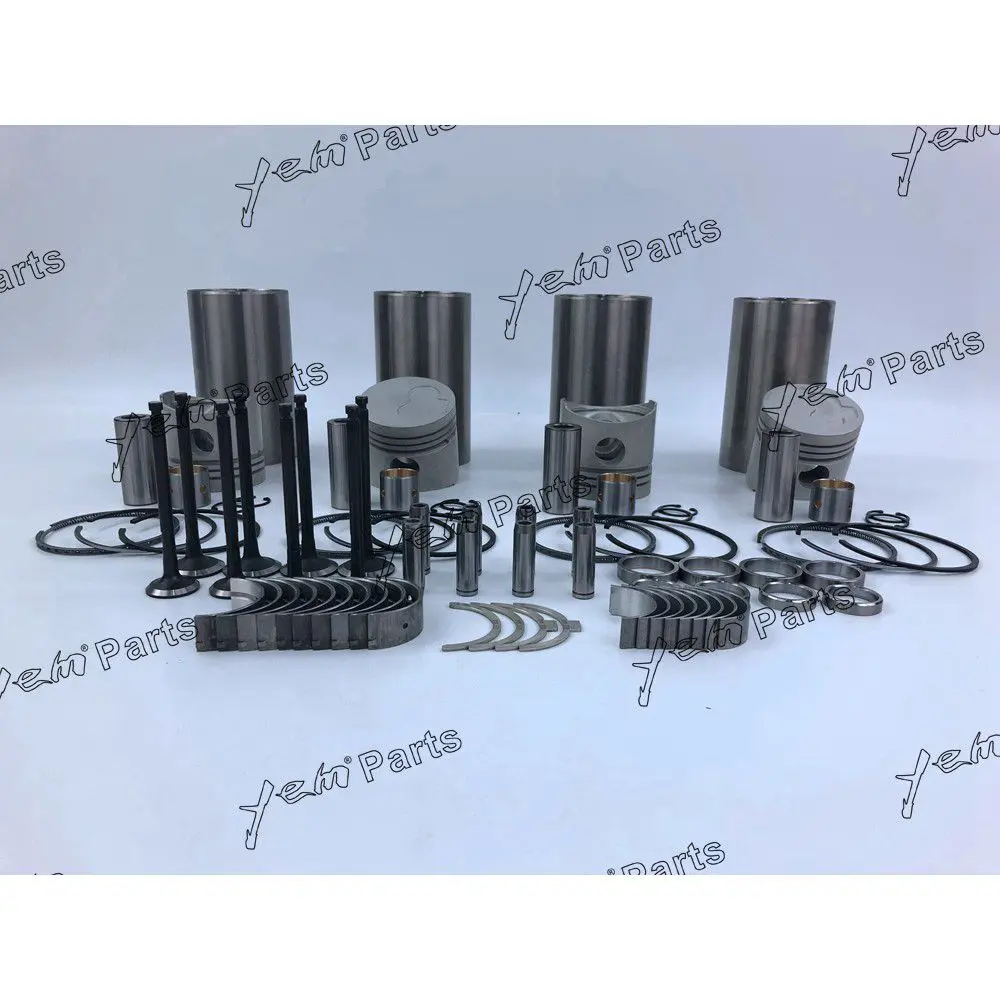 K4E Engine Overhaul Kit With Cylinder Liner Piston Rings Set Engine Bearings Valves For Mitsubishi