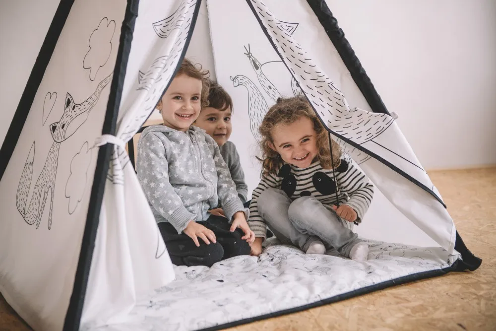 Tree And Fox Diy Teepee Toy Tent Kids Ev Tipi Lazer Kesici Buy Ev