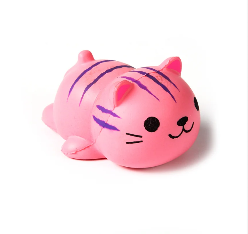 Mskwee Hot Sale Kawaii Pink Cat Stress Relief Pu Foam Squishy Slow ...