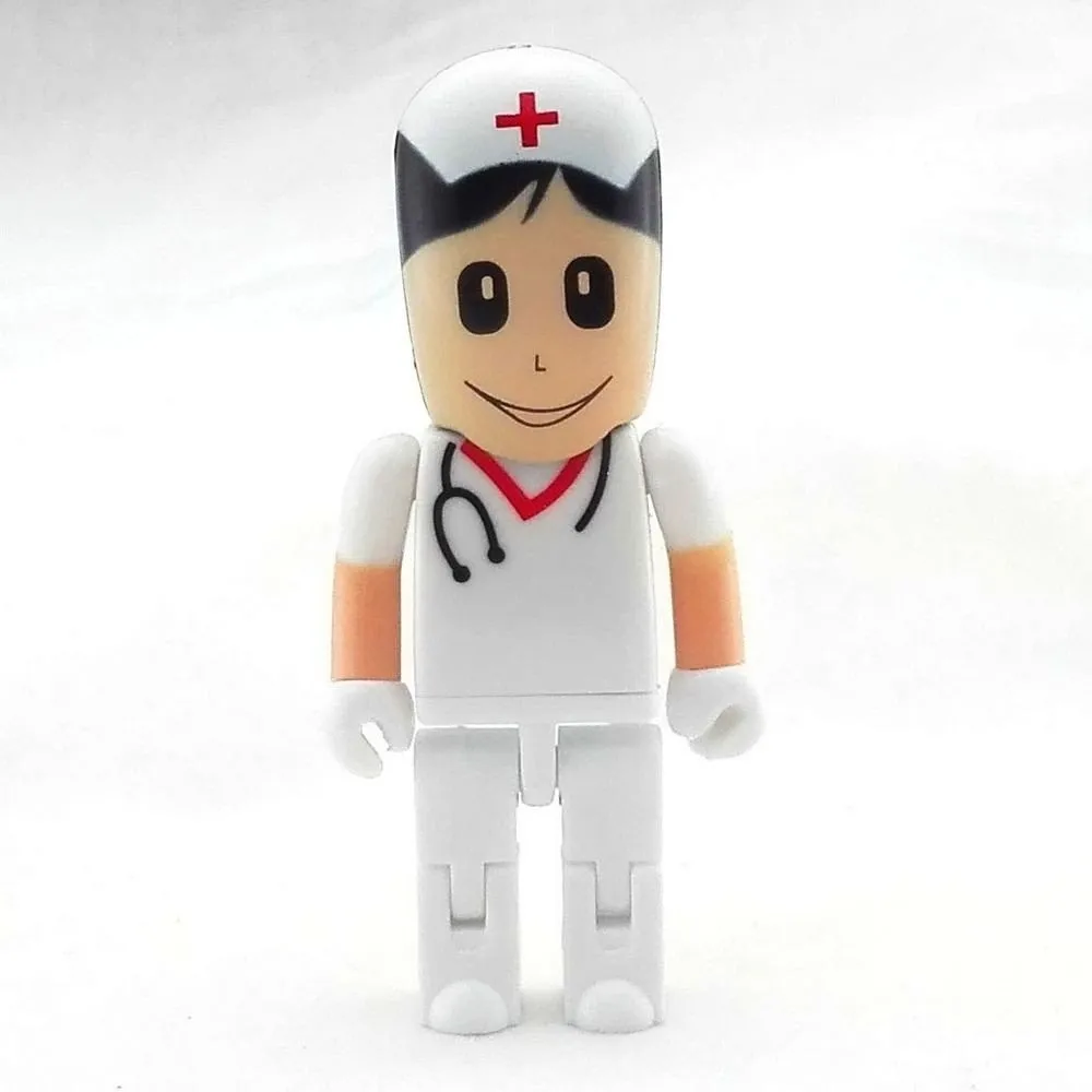 Foto Dari Kostum Dari Perawat Dan Dokter Karakter Kartun Usb Flash