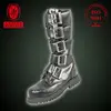 20 Holes Black Ranger Boots