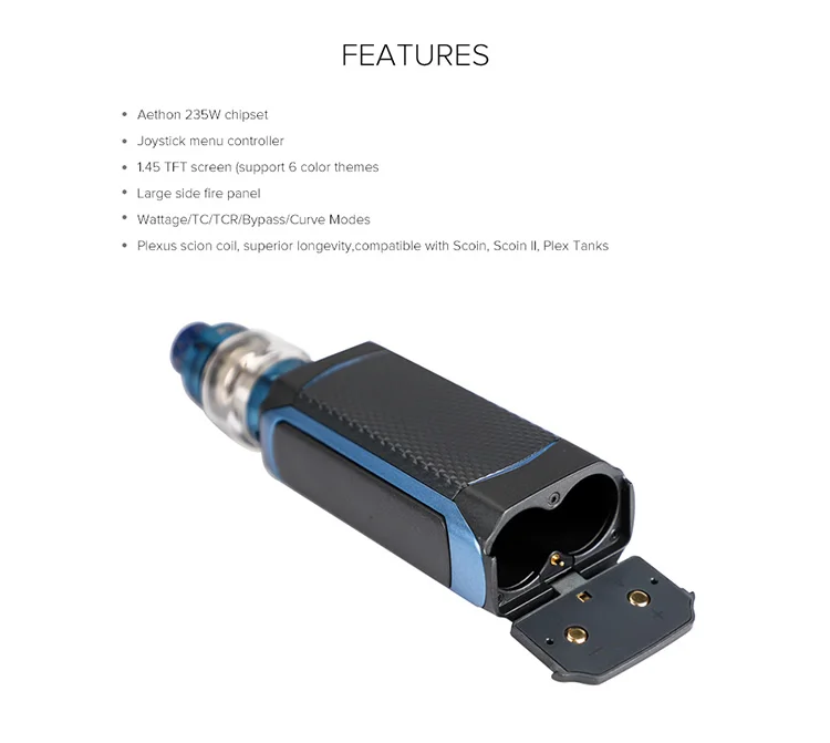2018 1.45 TFT Screen with Superior Longevity  Innokin Proton Plex 235W tc starter kit