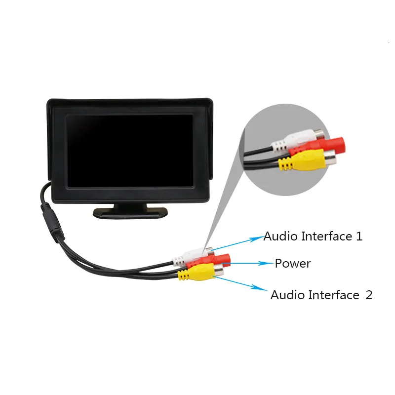 
4.3 Inch Wholesale 480*272 Resolution Dual Monitor Truck RearView Rv Tview System Reverse Monitoring 