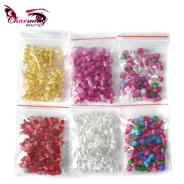 7 Colors Hair Braiding Beads For Braids Micro Rings Adjustable Hair