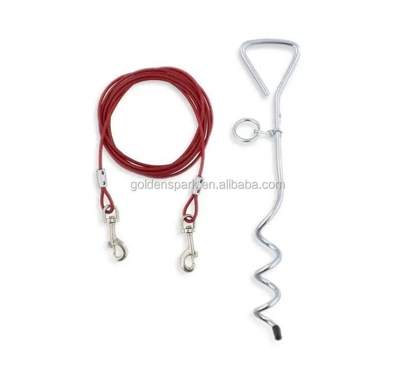 Metal Screwin Dog Lead Stake Screwin Ground Anchor For Dog Leads
