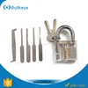 Bullkeys Transparent locks + 5 Piece Unlocking Lock Pick Set locksmith tool wedding gift for boy