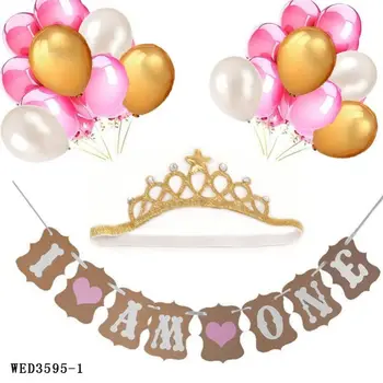 crown birthday banner