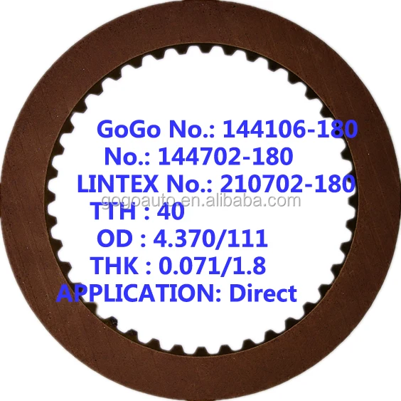 Transmission Friction Plate Kit For Toyota/u340e,U341e Gearbox Repair