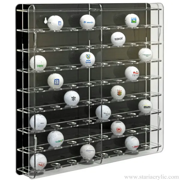 Crystal Clear Self Assembly Acrylic Golf Ball Display Showcase Box Buy Acrylic Golf