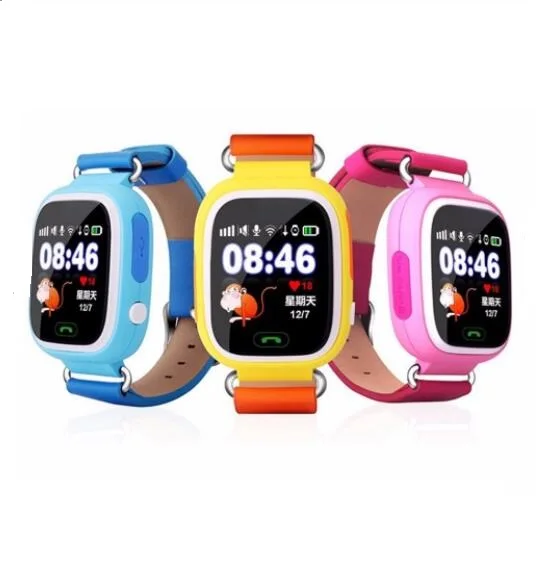 

Cheap GPS Kids watches smart baby watch Q80 for children tracker Anti lost child touch screen phone watch, Blue;green;pink