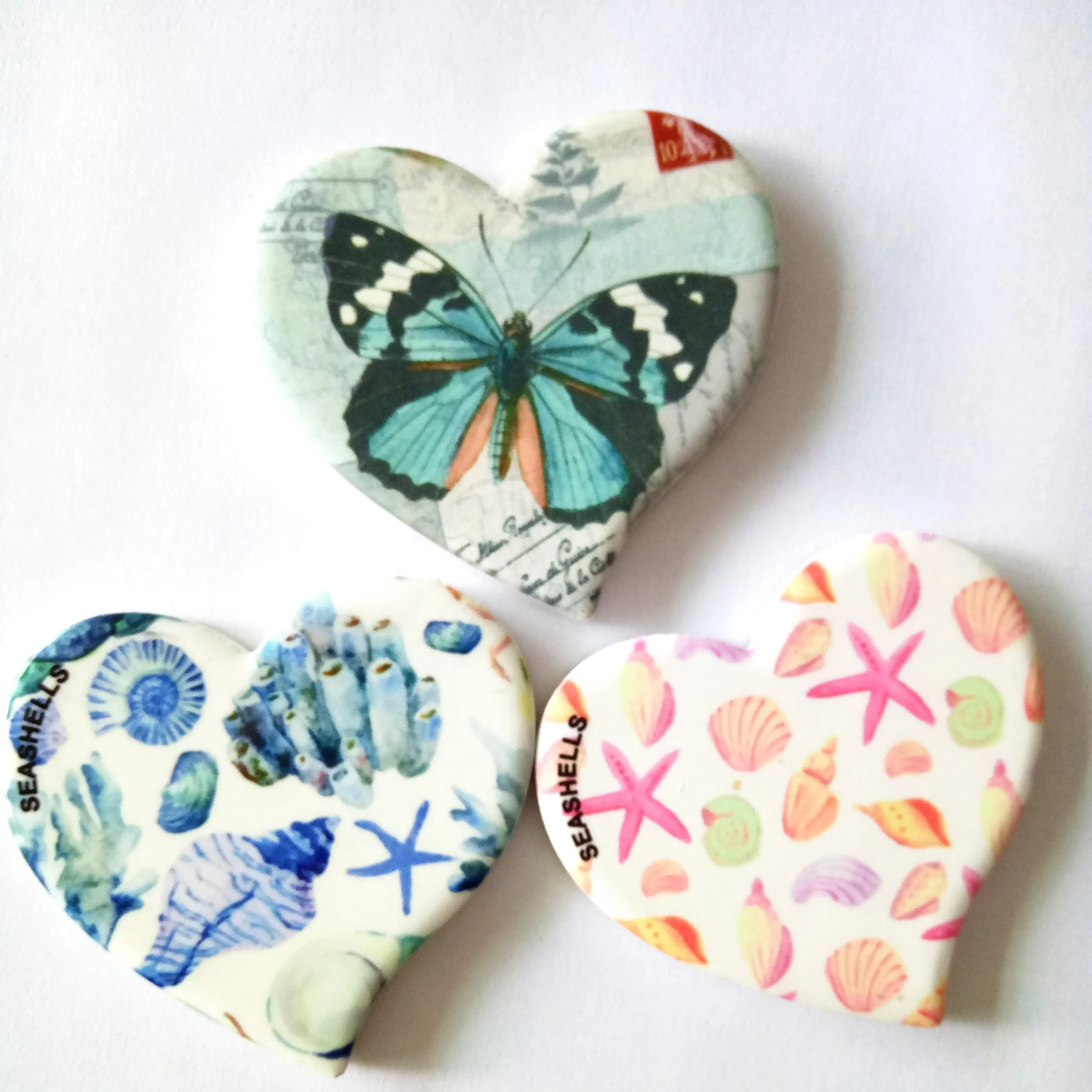 

Factory Sublimation Heart Shape Pattern Ceramic Souvenir Fridge Magnet, Full color